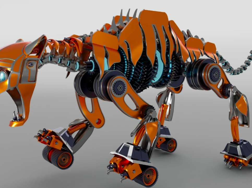 Mech Tiger full side render